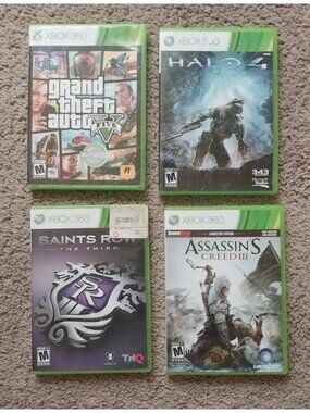 Xbox 360 Games Lot GTA 5 Saints Row 3 Halo  Assassins Creed 3